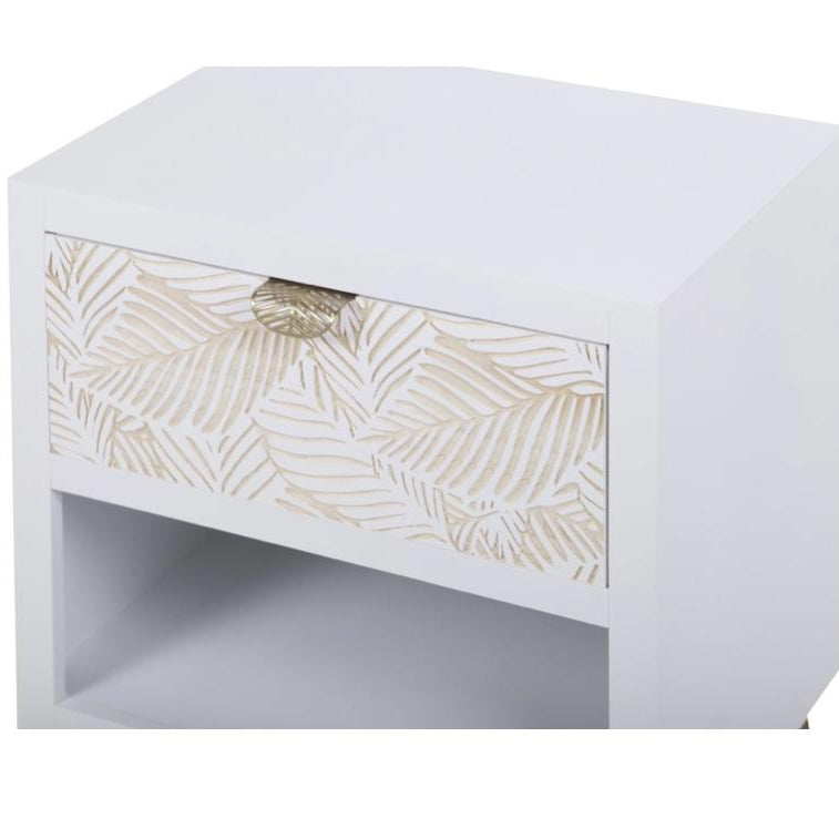 Mesita de Noche de Madera Tallada - Albina-ivvidek