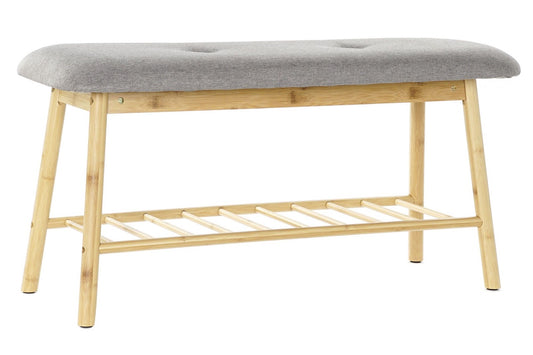 Banco Descalzadora de Bambú Gris - "Viva"