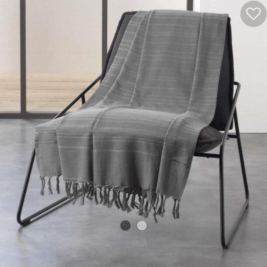 Plaid "flecos" gris-ivvidek