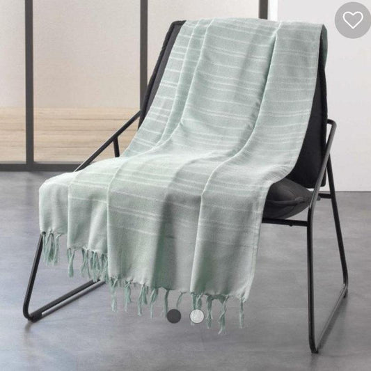 Plaid "flecos" verde - agua-ivvidek