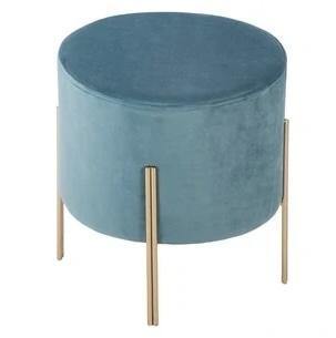 Puff de Terciopelo Azul Turquesa - Chic-ivvidek