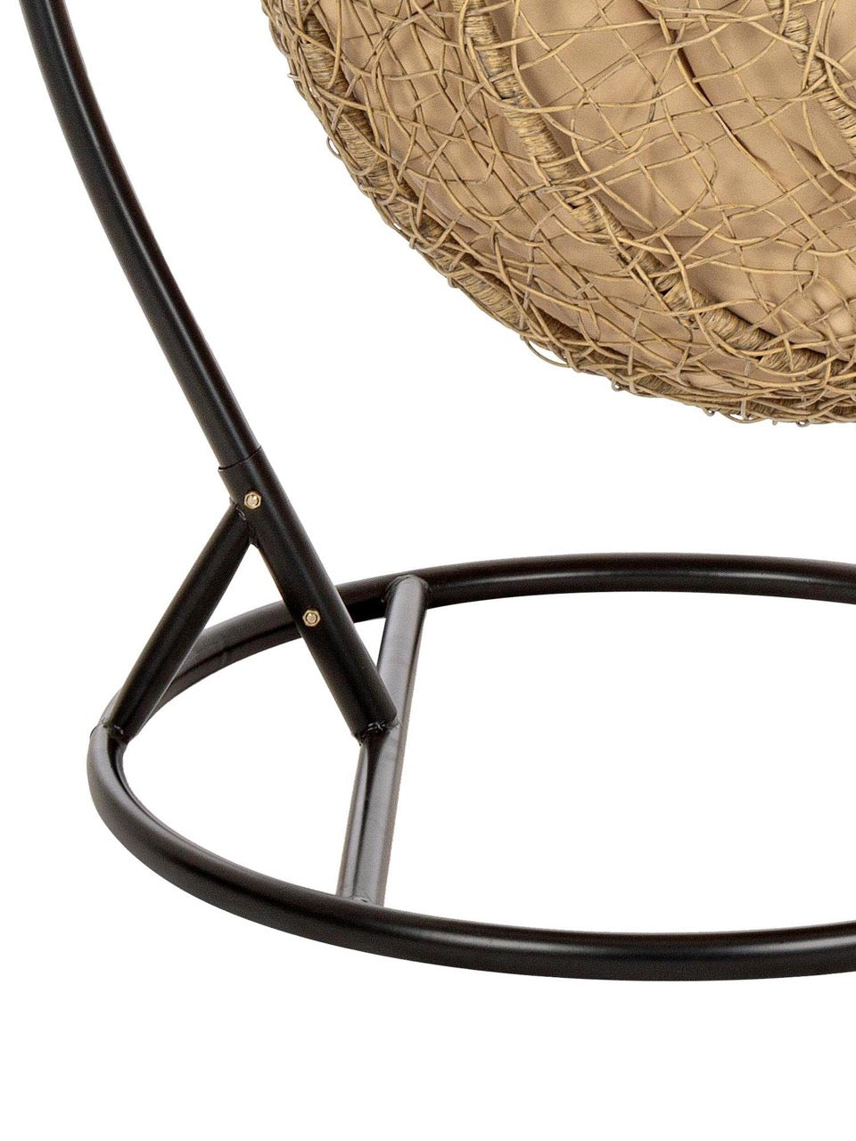 Sillón Balancín de Mimbre y Metal - "Natural"