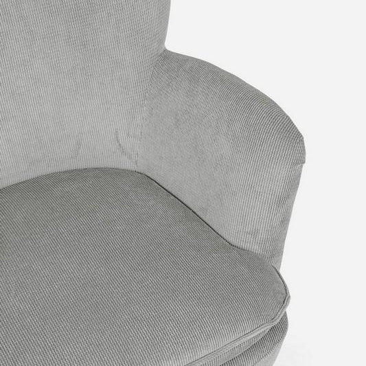Sillón Gris de Madera efecto Pana - “Chenille”-ivvidek