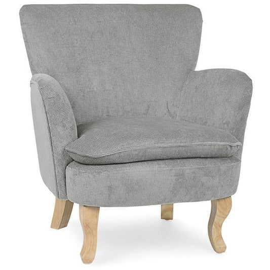 Sillón Gris de Madera efecto Pana - “Chenille”-ivvidek