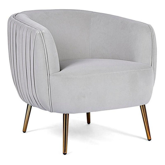 Sillón de Terciopelo Gris Pastel - “Linsay”-ivvidek