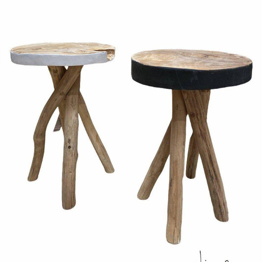 Taburete de Madera Maciza - 30x42cm-ivvidek