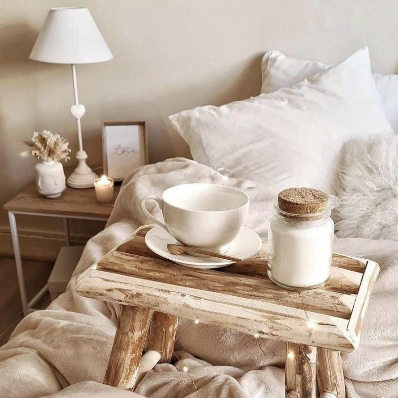 Taburete de Madera Natural Woody - 34 x 24 x 32cm-ivvidek