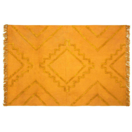 Alfombra de algodón Mostaza "Inca" - 120x170cm-ivvidek