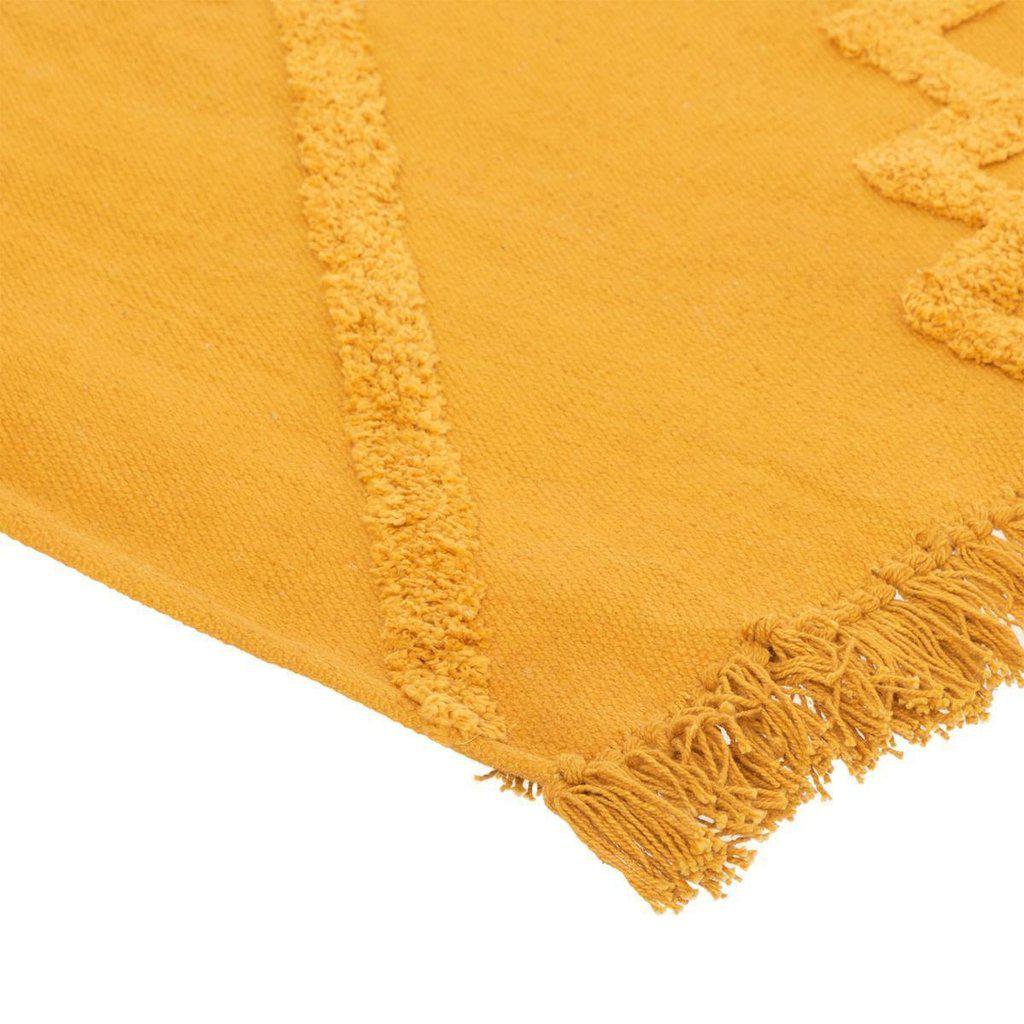 Alfombra de algodón Mostaza "Inca" - 120x170cm-ivvidek