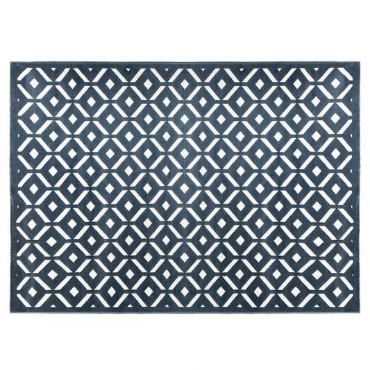 Alfombra Geométrica Azúl - 230x160cm-ivvidek