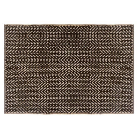 Alfombra Negra de Yute Natural - 120x170cm-ivvidek
