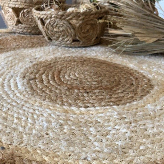 Alfombra Redonda Bicolor Yute - Ø100cm-ivvidek