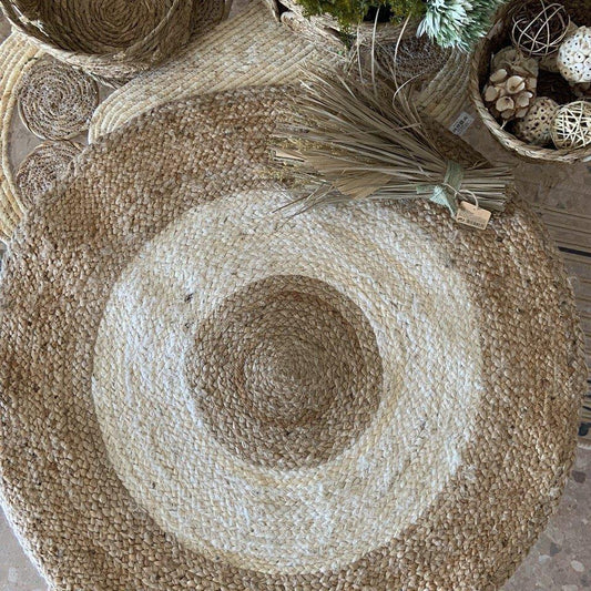 Alfombra Redonda Bicolor Yute - Ø100cm-ivvidek