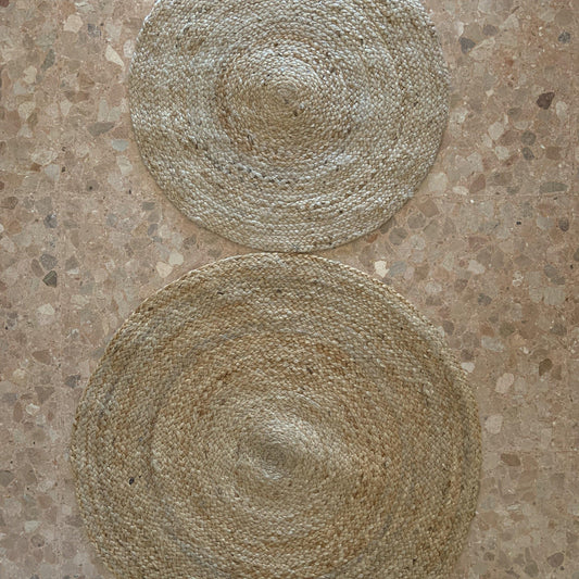 Alfombra Redonda de Yute Natural- Ø80cm-ivvidek