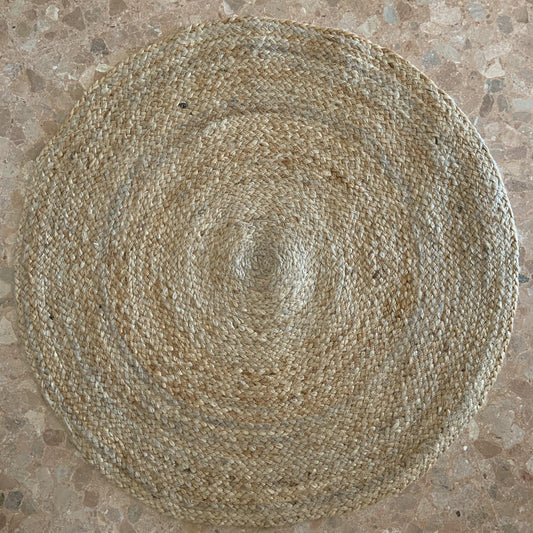 Alfombra Redonda de Yute Natural- Ø80cm-ivvidek