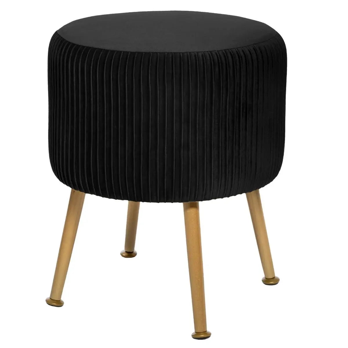 Puff de Terciopelo Negro - “Solaro”