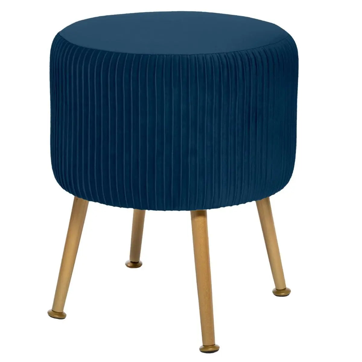 Puff de Terciopelo Azul - “Solaro”