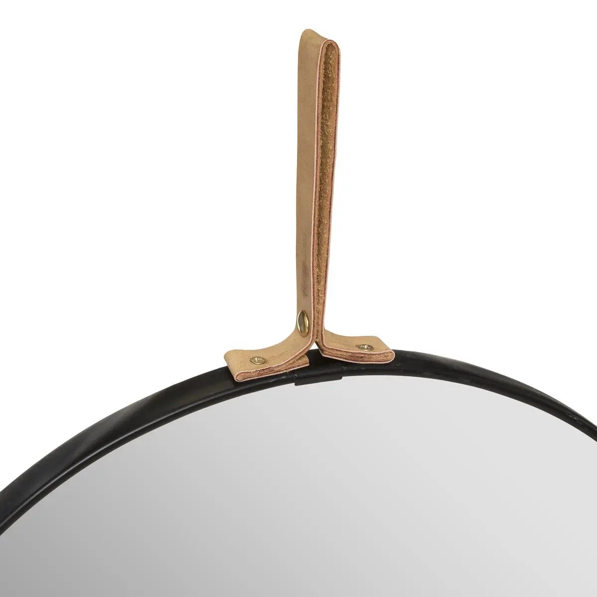 Espejos Redondos con Cuero - "Lilou" - S/3