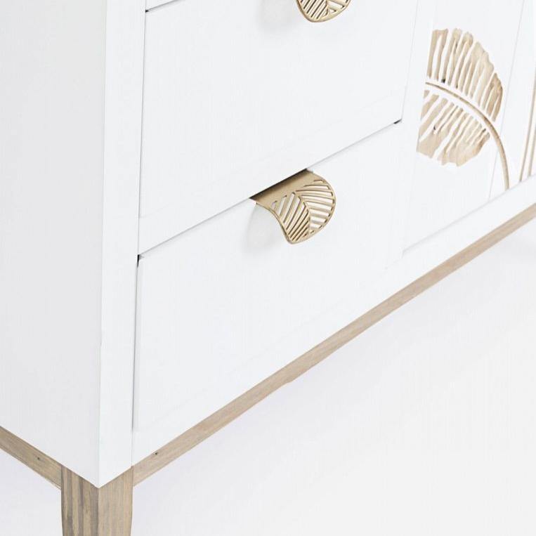 Aparador de Madera Tallada Hojas "Albina" - 75 x 30 x 80cm-ivvidek