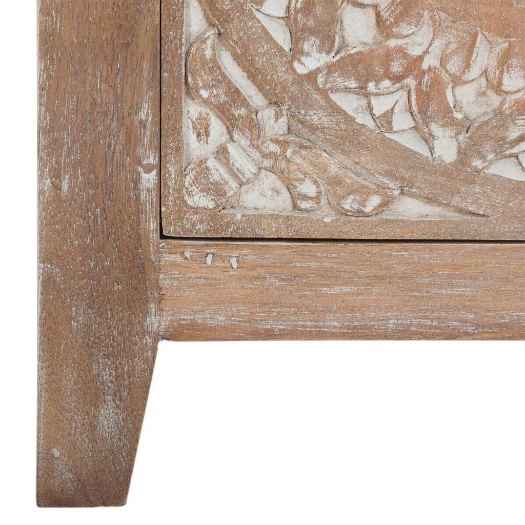 Aparador Tallado de Madera de Mango "Shirel” - 90x40x90cm-ivvidek