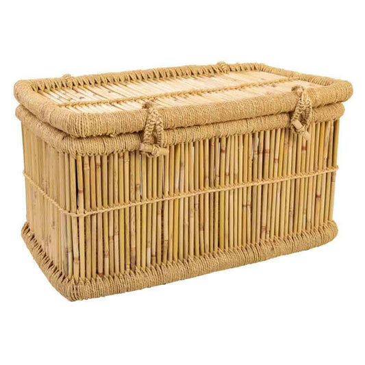 Baúl de Bambú y Fibras Naturales “Zanzibar” - 73x46x40cm-ivvidek
