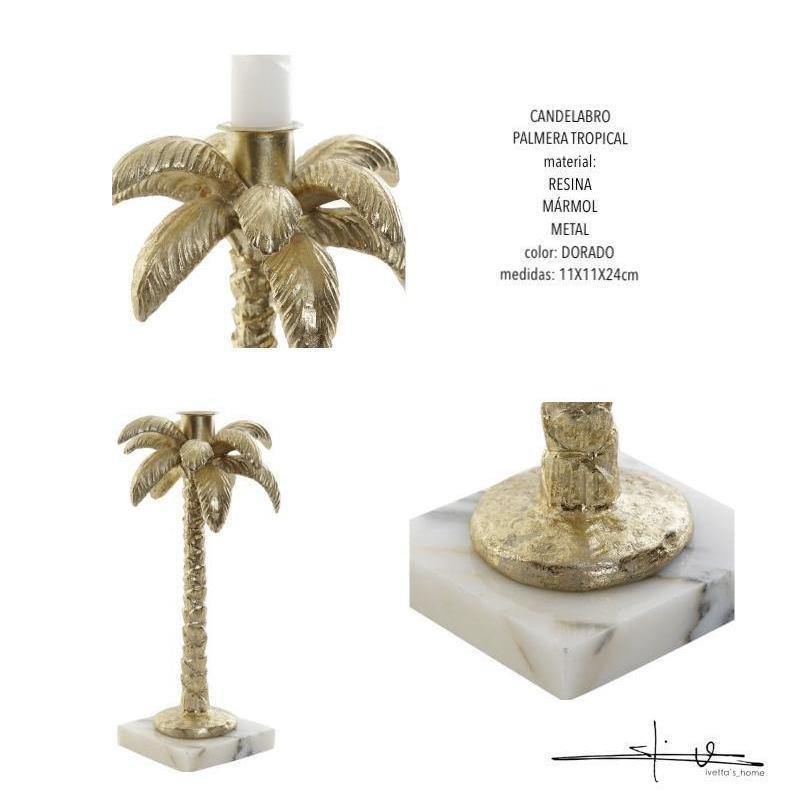 Candelabro Palmera Tropical - Dorado-ivvidek
