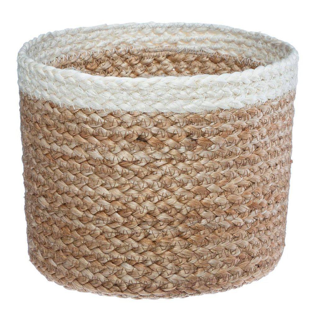 Cestas de Yute - Natural / Blanca (set 3 ud)-ivvidek