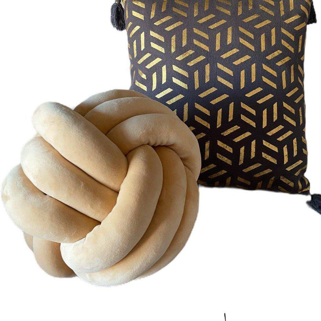 Cojín Terciopelo Nudo - Beige-ivvidek