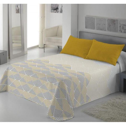 Colcha "DONNA" con 2 Almohadones Mostaza - 240 X 260CM-ivvidek