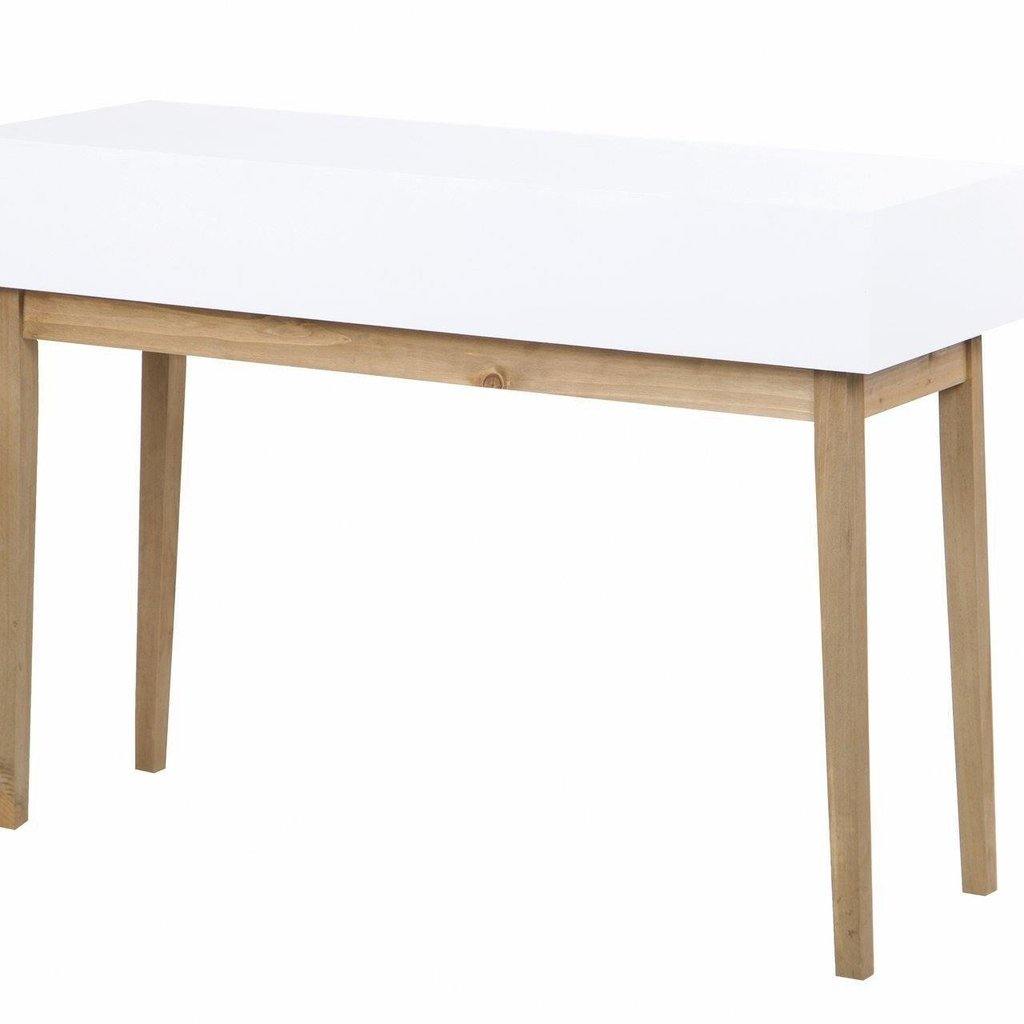 Consola Madera Tallada Hoja "Albina" - 110 x 40 x 78cm-ivvidek