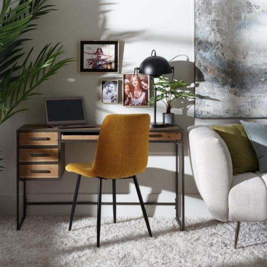 Escritorio Industrial Madera y Hierro - 120x42x74cm-ivvidek