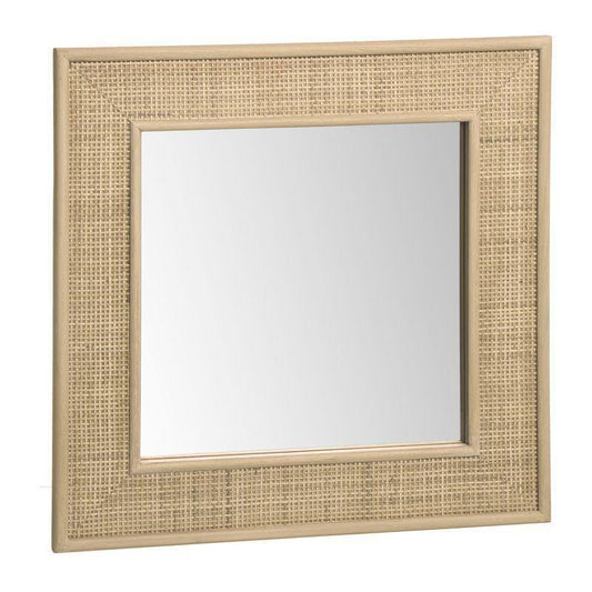 Espejo Cuadrado Ratan "Natural World" - 60x60cm-ivvidek