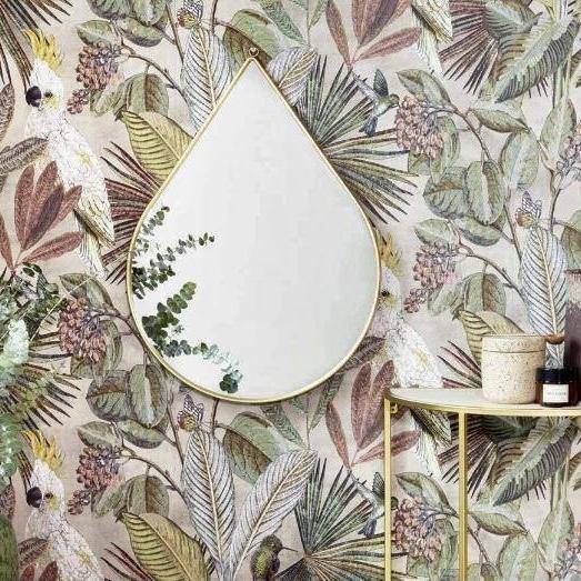 Espejo Dorado en forma de Gota - 28 x 39cm-ivvidek