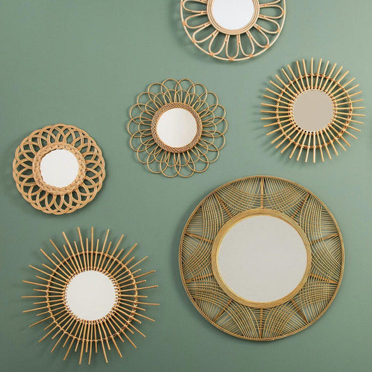 Espejo Flor de Ratán - Ø56cm-ivvidek