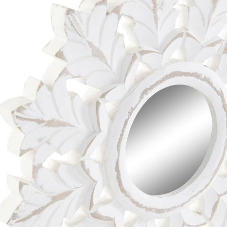 Espejo Mandala de Madera de Mango - 35X8X29cm-ivvidek
