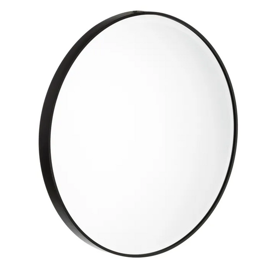 Espejo Redondo Negro Metal - Ø100cm-ivvidek
