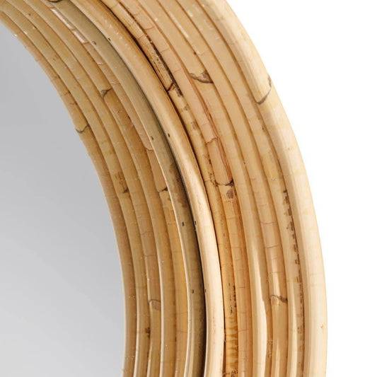 Espejo Redondo Ratán Natural - Ø38cm-ivvidek
