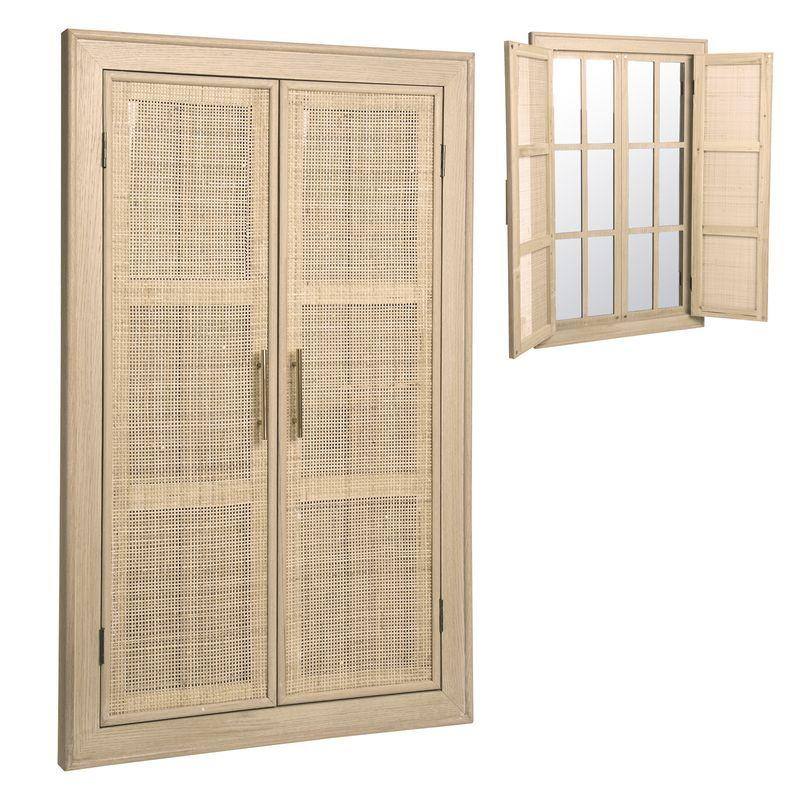 Espejo Ventana de Ratán "Natural Word" - 73,5x118cm-ivvidek