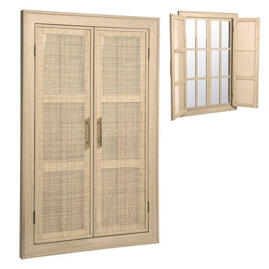 Espejo Ventana de Ratán "Natural Word" - 73,5x118cm-ivvidek