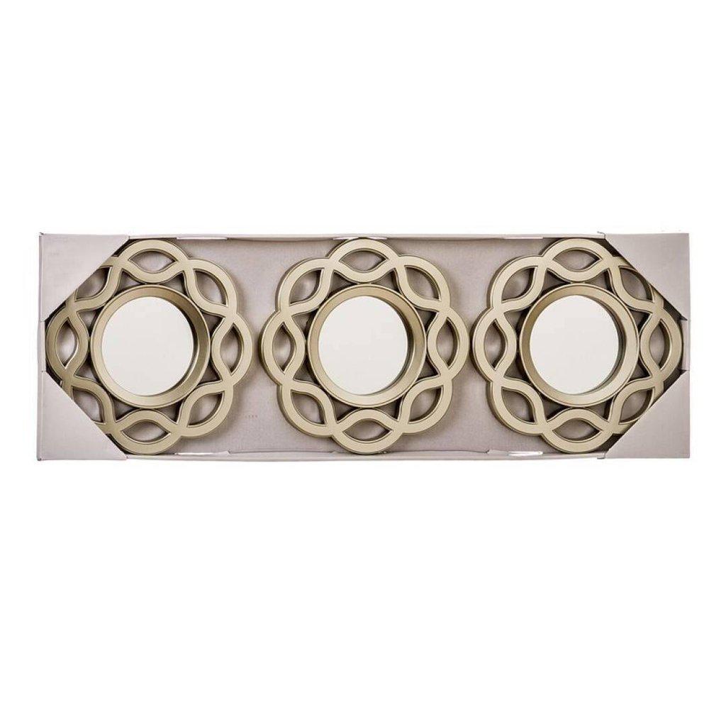 Espejos Onda Dorados - Ø25cm (set 3 ud)-ivvidek