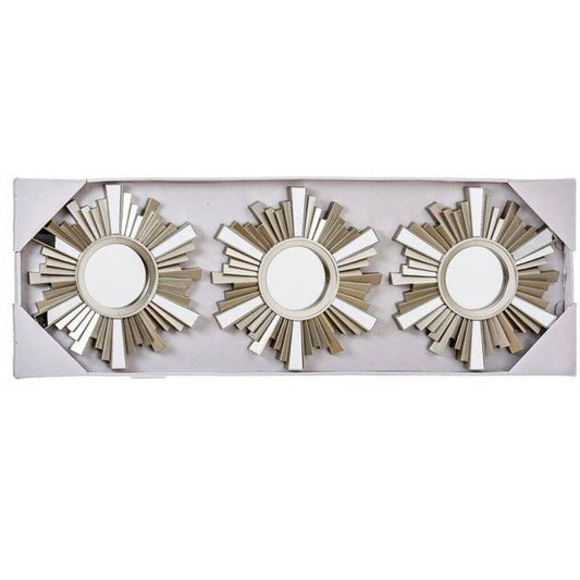 Espejos Sol Dorados - Ø25cm (set 3 ud)-ivvidek