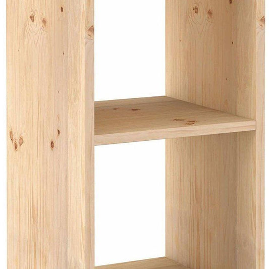 Estantería de Madera Pino Natural - 2 Cubos-ivvidek