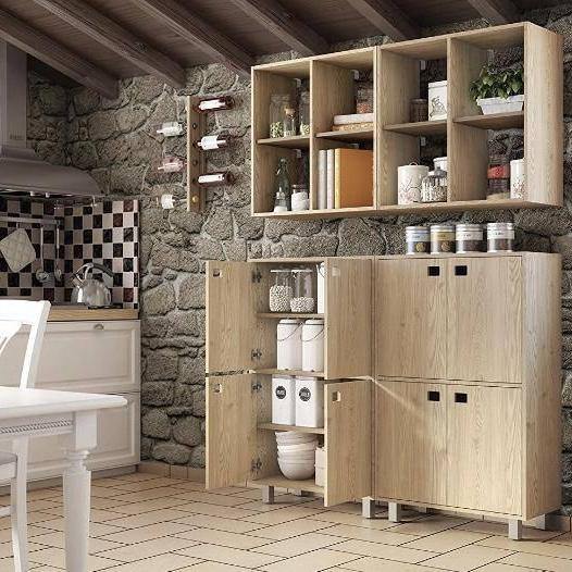 Estantería de Madera Pino Natural - 2 Cubos-ivvidek