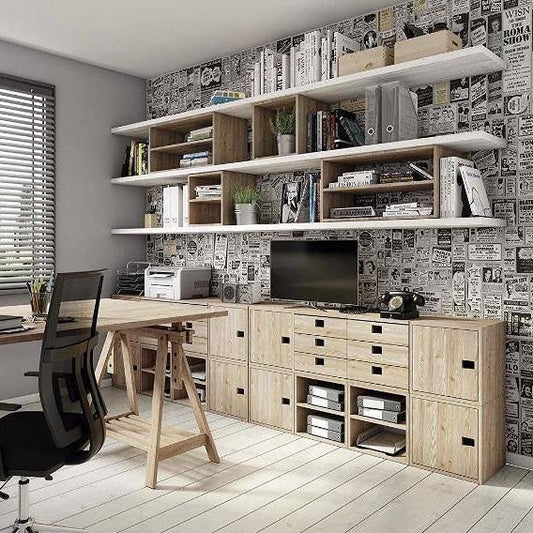 Estantería de Madera Pino Natural - 4 Cubos-ivvidek