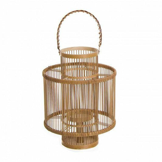 Farol de Bambú y Fibras Naturales - 48x26cm-ivvidek