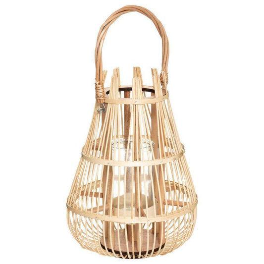 Farol de Ratán y Fibras Naturales - 27x37,5cm-ivvidek