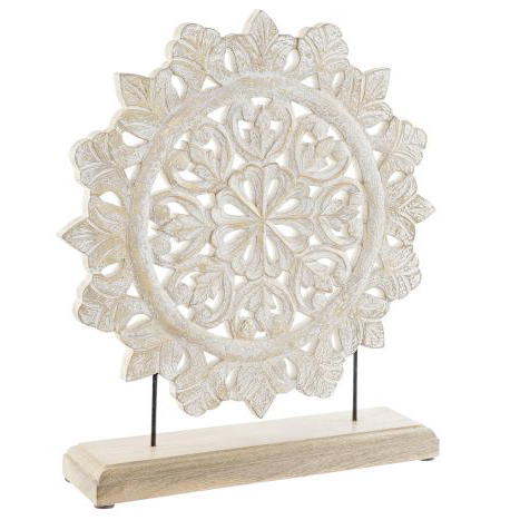 Figura Decorativa Mandala de Mango - 44x8x30cm-ivvidek