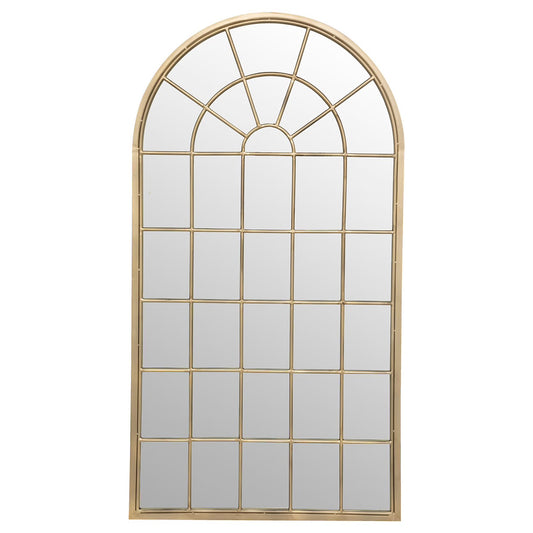 Espejo Ventana Arco Dorado de Metal - “Roma”