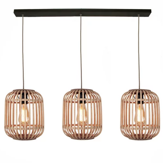 Lámpara de Bambú "Ambiente" - 3 Luces-ivvidek