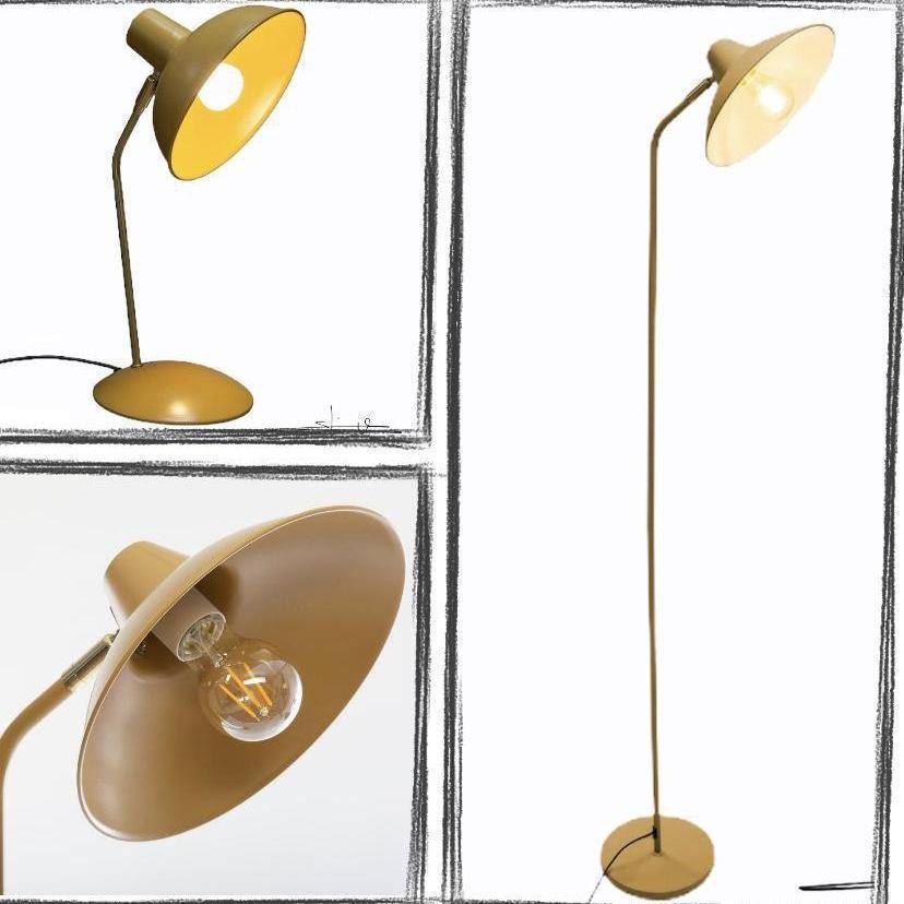 Lámpara de Pie Metal "Celia" - Ocre Dorado-ivvidek